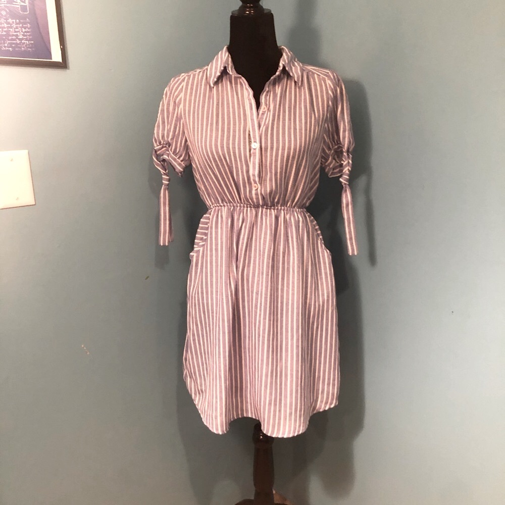 Monteau Stripe Blue Dress NEEDS WORK